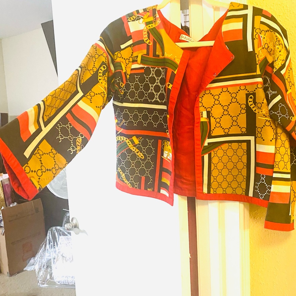 It’s in multi colors beautiful designer piece